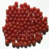 100 6mm Round Milky Carnelian Glass Beads